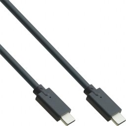Kabel USB InLine USB-C - USB-C 0.5 m Czarny (35706A)