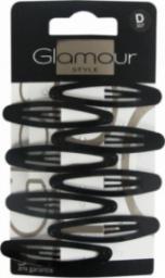  Glamour GLAMOUR_Spinki do włosów Czarne 8szt