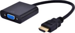 Adapter AV Gembird HDMI - D-Sub (VGA) czarny (A-HDMI-VGA-04)
