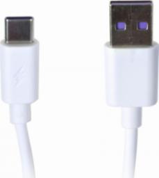 Kabel USB Vakoss USB-A - USB-C 1 m Biały (TC-U539)