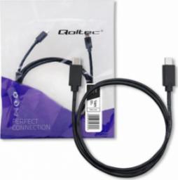 Kabel USB Qoltec USB-C - USB-C 1.4 m Czarny (52343)