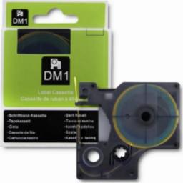  Qoltec Rurka termokurczliwa Qoltec do drukarek DYMO D1 / DM1 | 9mm*1.5m | Żółta | Czarny nadruk