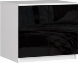  Fabryka Mebli Akord Nadstawka na szafę 60 cm - biała-czarny połysk - 2 drzwi