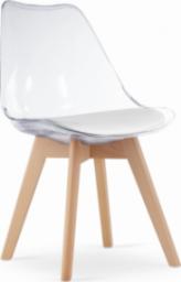  Leobert Krzesło MARK - przezroczyste / nogi naturalne x 4