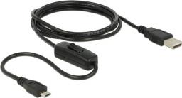 Kabel USB Delock USB-A - microUSB 1.5 m Czarny (84803)
