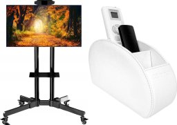 Mozos Mozos Stojak podłogowy 1500 32'' - 60'' + RCH-1-WH organizer na piloty biały