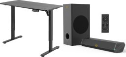 Biurko Mozos Biurko Mozos ED-PRO Czarne 120 cmx60 cm + Głośniki komputerowe GS-BAR BT