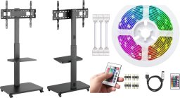 Mozos Mozos MSTV mobilny stojak tv stand do telewizora + Taśma LED (LEDTV-SET)