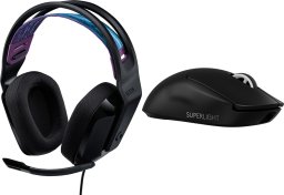 Słuchawki Logitech G335 Czarne (981-000978) + G PRO X SuperLight 2 (910-006630)