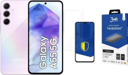 Smartfon Samsung Galaxy A55 5G 8/256GB Fioletowy (SM-A556BLVCEUE) + FlexibleGlass