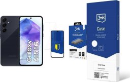 Smartfon Samsung Galaxy A55 5G 8/128GB Black Enterprise Edition (SM-A556BZK) + FlexibleGlass + Etui Clear Case