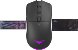 Klawiatura PREYON Klawiatura PREYON SILENT CLAW Yellow + Mysz PREYON Owl Wireless + Podkładka PREYON Falcon Speed XL