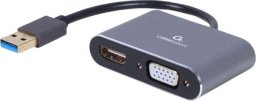 Stacja/replikator Cablexpert A-USB3-HDMIVGA-01 USB - HDMI - VGA Szary  (A-USB3-HDMIVGA-01)
