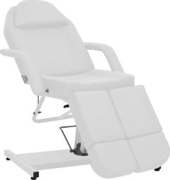  vidaXL Fotel do zabiegów kosmetycznych, ekoskóra, biały, 180x62x78 cm