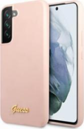  Guess Etui Guess GUHCS22MLSLMGPP Samsung Galaxy S22+ Plus różowy/pink hardcase Silicone Script Metal Logo