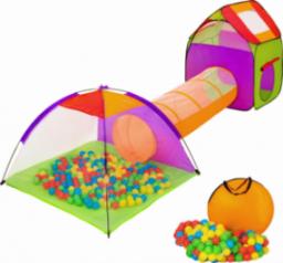  Tectake Namiot dla dzieci z tunelem, 200 piłek oraz torba - kolorowy