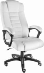 Krzesło biurowe Tectake z sztucznej skóry Białe
