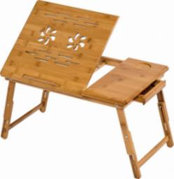 Podstawka pod laptopa Tectake Stół do laptopa wykonany z drewna