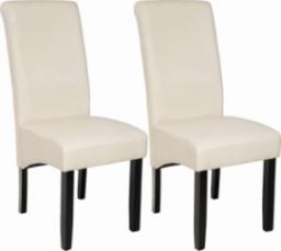  Tectake 2 eleganckie krzesła do jadalni lub salonu - kremowy