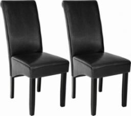  Tectake 2 eleganckie krzesła do jadalni lub salonu - czarny