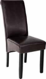  Tectake Eleganckie krzesło do jadalni lub salonu - brązowy