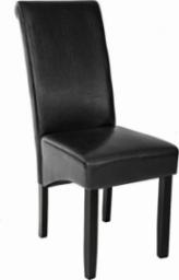  Tectake Eleganckie krzesło do jadalni lub salonu - czarny