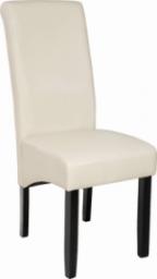  Tectake Eleganckie krzesło do jadalni lub salonu - kremowy