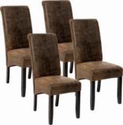  Tectake 4 eleganckie krzesła do jadalni lub salonu - antyczny brąz