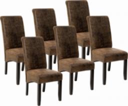  Tectake 6 eleganckie krzesła do jadalni lub salonu - antyczny brąz