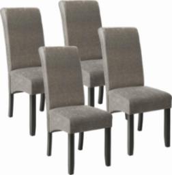  Tectake 4 eleganckie krzesła do jadalni lub salonu - szary, wzór marmurkowy