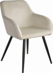  Tectake Krzesło Marilyn, aksamit - kremowy/czarny