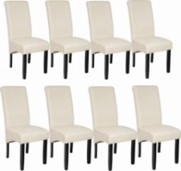  Tectake 8 eleganckie krzesła do jadalni lub salonu - kremowy
