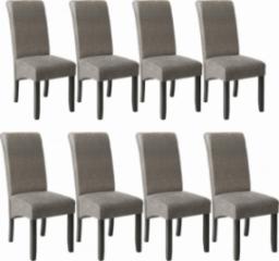  Tectake 8 eleganckie krzesła do jadalni lub salonu - szary, wzór marmurkowy