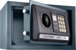  Tectake Elektroniczny mini sejf z kluczem, wskaźnikiem LED i bateriami - czarny