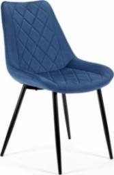  Fabryka Mebli Akord 4x Welurowe krzesło tapicerowane pikowane SJ.0488 Granatowy