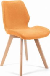  Fabryka Mebli Akord 4x krzesło tapicerowane materiałowe SJ.0159 Pomarańczowe