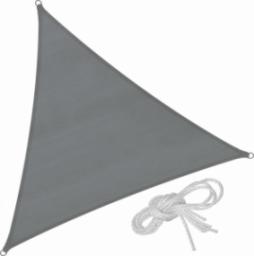  Tectake Markiza trójkątna z ochroną UV, szary - 360x360x360 cm