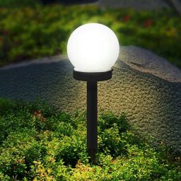 zakupytv.net 2x LAMPA SOLARNA OGRODOWA BIAŁA KULA BIAŁY LAMPY LED