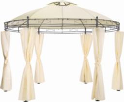  Tectake Okrągły pawilon namiot ogrodowy Luxus 350cm Siana - kremowy