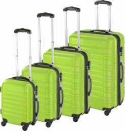  Tectake Zestaw walizek ABS 4 częściowy - zielony