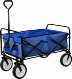  Tectake Składany wózek ogrodowy transportowy - niebieski