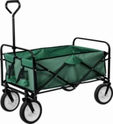  Tectake Składany wózek ogrodowy transportowy - zielony