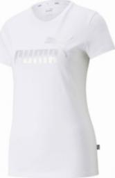  Puma Koszulka damska PUMA ESS+ METALLIC LOGO TEE PUMA WHITE-SILVER XL