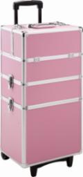  Tectake Kufer kosmetyczny z 3 poziomami - pink