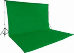  Tectake Zestaw do zawieszenia tła - stojak i tło fotograficzne - zielony