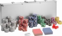  Tectake Zestaw do pokera - srebrny, 500 elementów