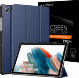 Etui na tablet Alogy Etui Alogy Book Cover do Samsung Galaxy Tab A8 2021 SM-X200/SM-X205 Granatowy + Szkło