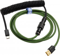 Kabel USB Ducky USB-A - USB-C 1.8 m Czarno-zielony (DKCC-AGCNC1)