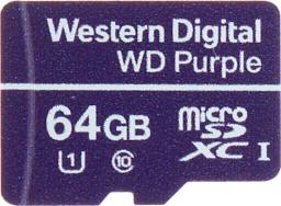 Karta WD Purple MicroSDXC 64 GB Class 10 UHS-I/U1  (SD-MICRO-10/64-WD)