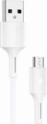 Kabel USB WK Design USB-A - microUSB 1 m Biały (6941027616239)